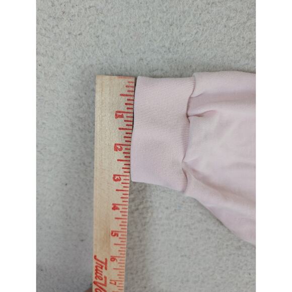Levis Cropped Hoodie Sweatshirt Womens XL Baby Pink Drawstring Preppy - Picture 5 of 16
